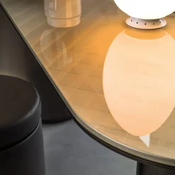 Tavolo Vanity Loop con top in legno