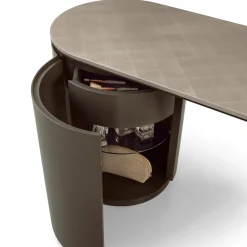 Tavolo Vanity Loop con top in legno