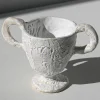 Tazza con piedino bianco e manici