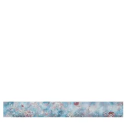 Tessuto da rivestimento in cotone Fleuraissance rosa e azzurro