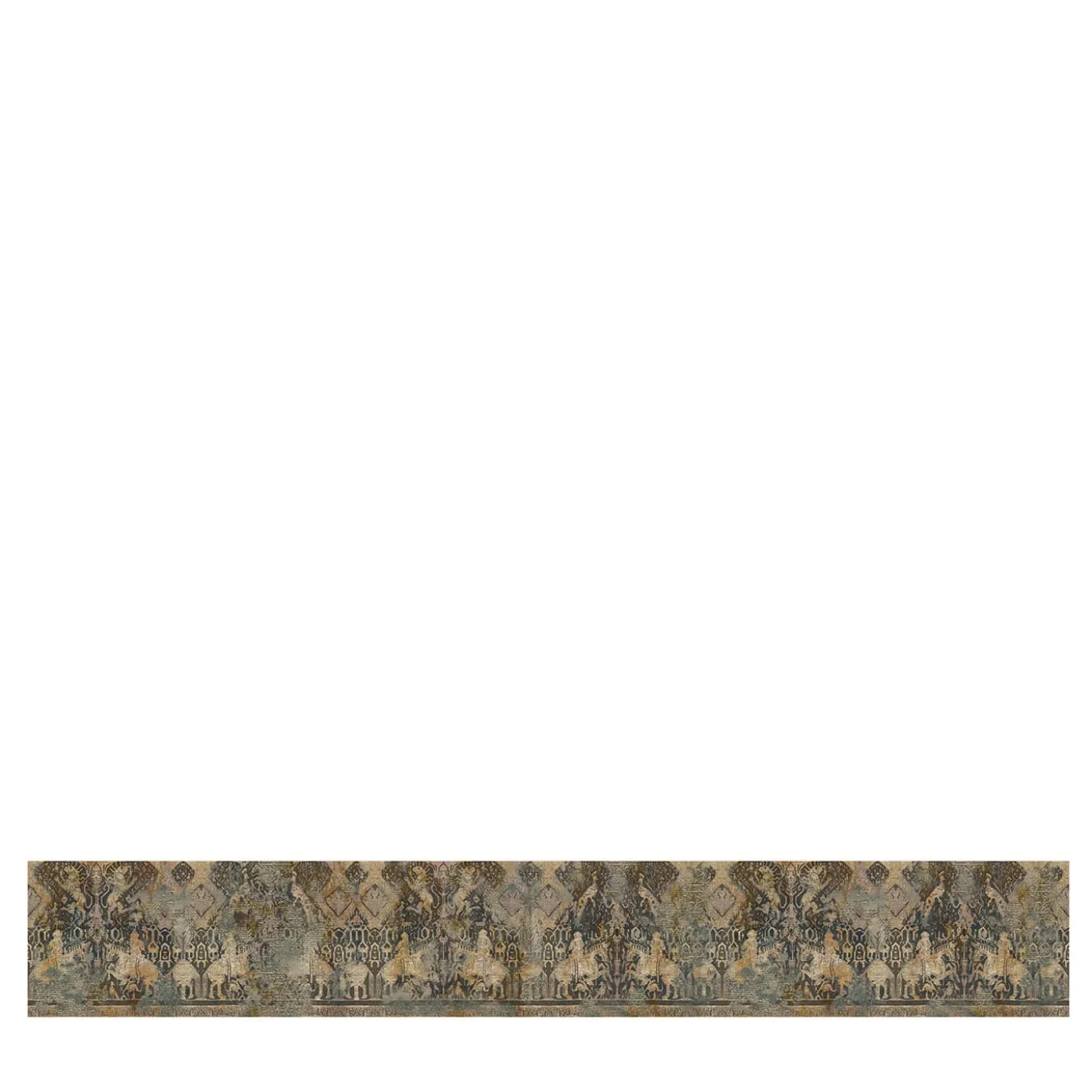 Tessuto da rivestimento in cotone con arazzo marrone, nero e bronzo