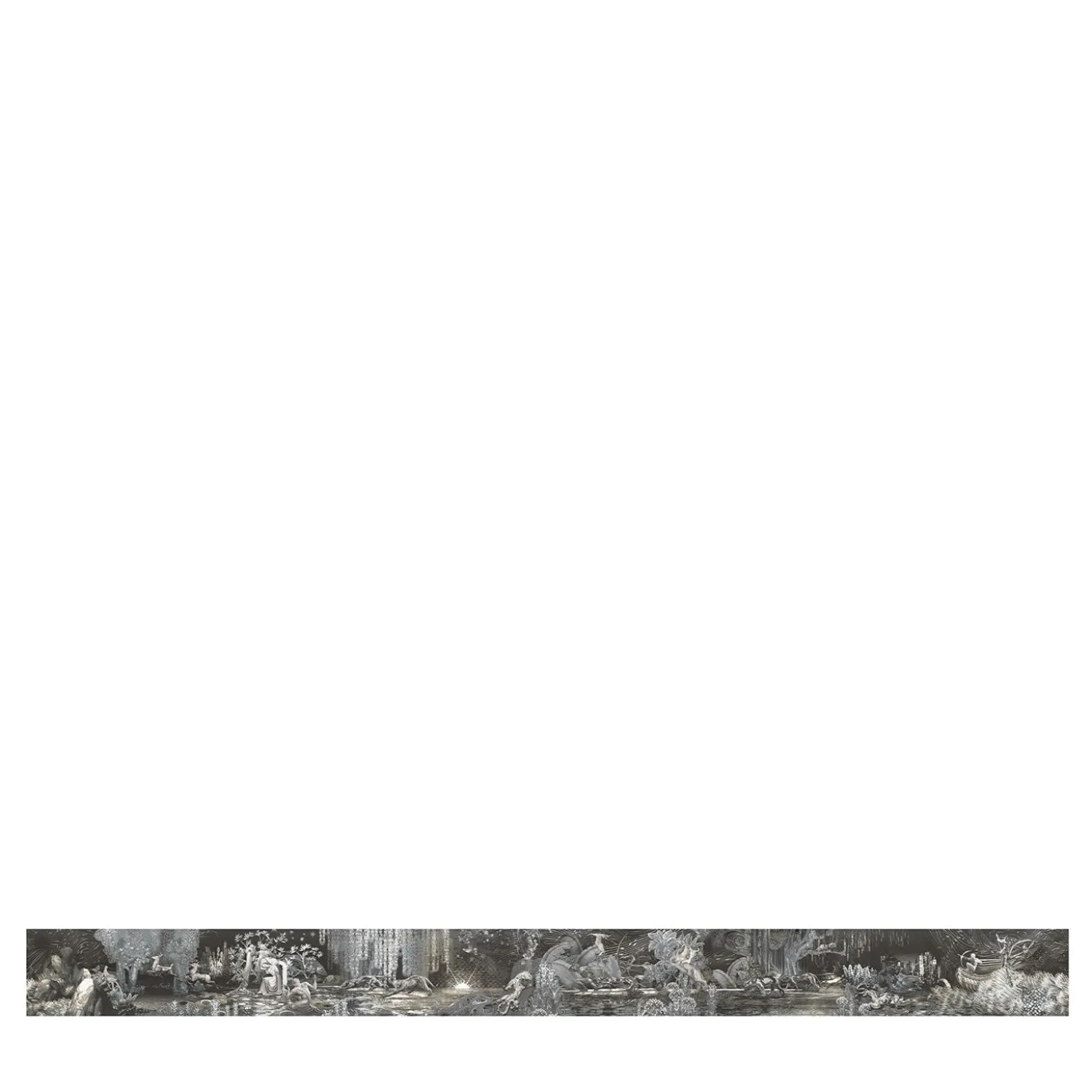 Tessuto da rivestimento in poliestere Wildscape, nero e argento, scintillante