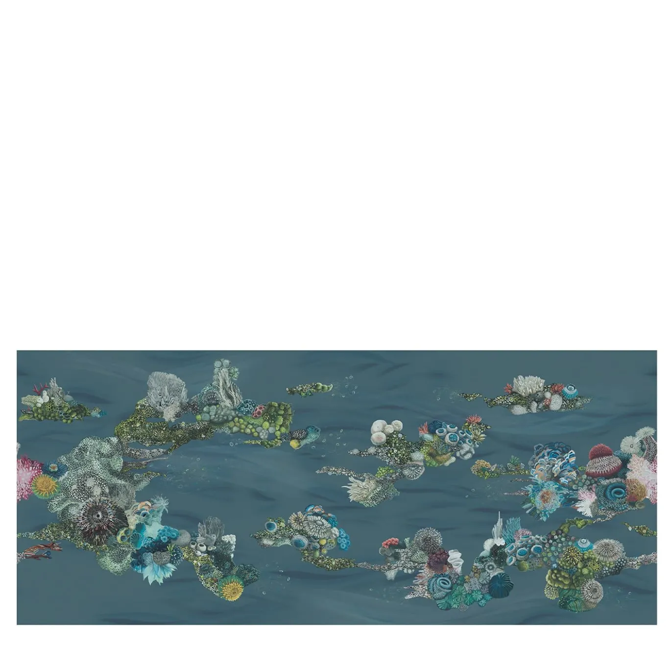 Tessuto di rivestimento murale in poliestere Blue Patch Reef