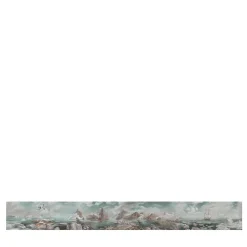 Tessuto murale in cotone verde e rosa Arctic Passages