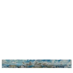 Tessuto murale in cotone verde e azzurro Arctic Passages