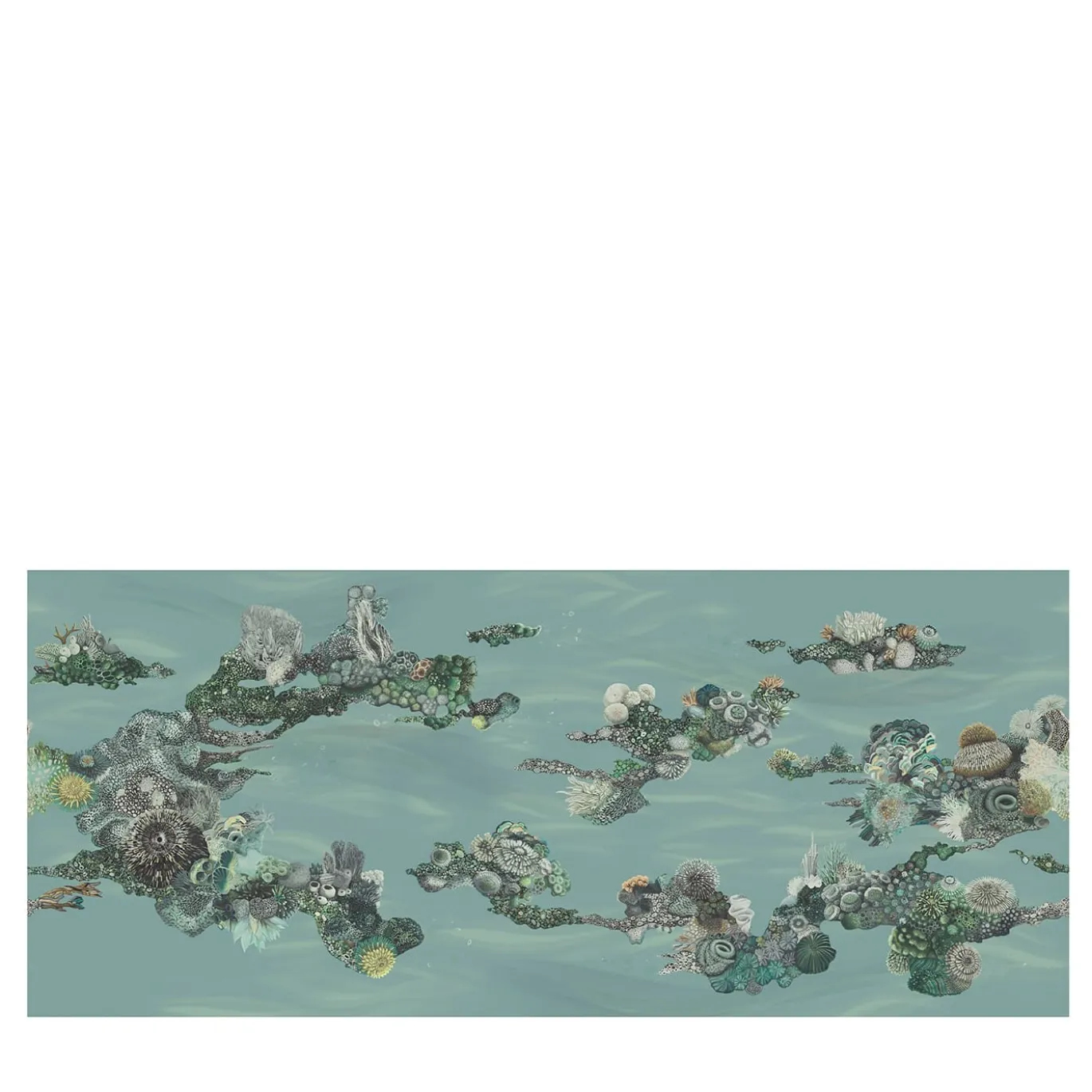 Tessuto per rivestimento murale in poliestere Green Patch Reef