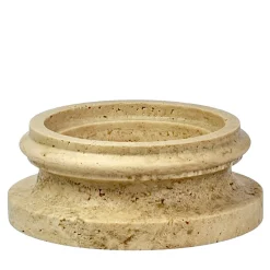 TE Vaso a colonna in marmo Travertino satinato