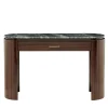 Toeletta Bea in palissandro lucido a strisce con top in marmo