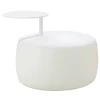 TOMMY piccolo pouf bianco CON tavolino di Basaglia + Rota Nodari