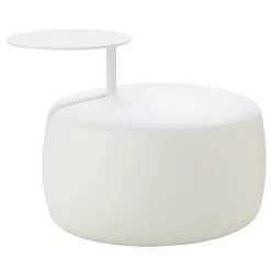 TOMMY piccolo pouf bianco CON tavolino di Basaglia + Rota Nodari