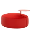 TOMMY pouf medio rosso CON tavolo di Basaglia + Rota Nodari