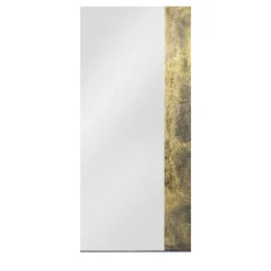 Totem Specchio Rettangolare Decorato Con Resina Spatolata Color Bronzo