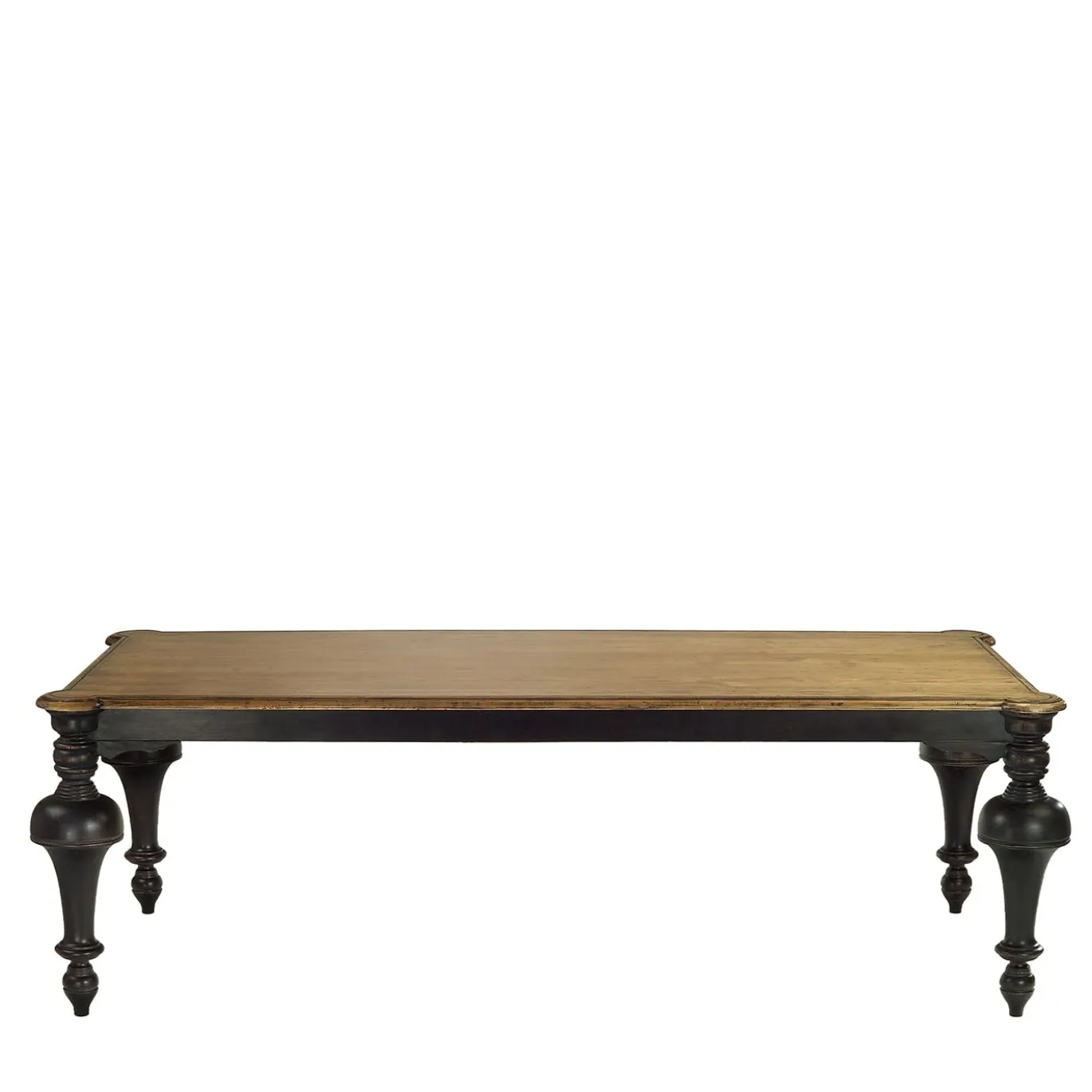Tower tavolo rettangolare in legno marrone e nero