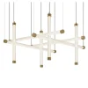 Trama S8 Lampadario Trama S8 a 8 luci in vetro borosilicato a griglia