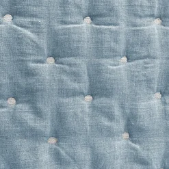 Trapunta di lino azzurro