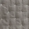 Trapunta di lino grigio taupe