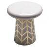 T-Table Tavolino alto in ceramica rosa lucida con dettagli in oro di Jaime Hayon