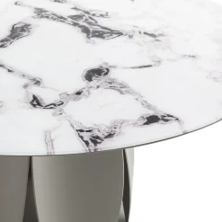 Tulipano Grande Tavolo rotondo Trinity effetto marmo