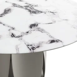 Tulipano Tavolino rotondo Trinity effetto marmo