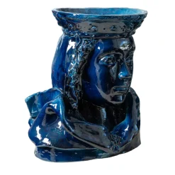 Un Tuffo nel Blu Vaso antropomorfo in ceramica blu