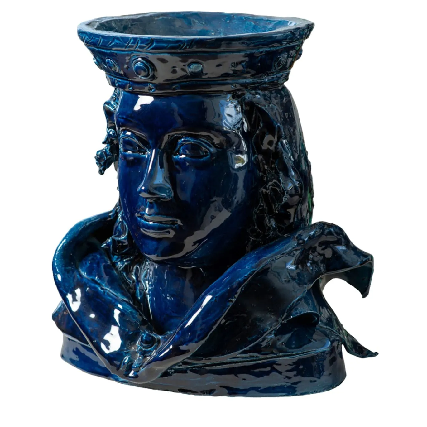 Un Tuffo nel Blu Vaso antropomorfo in ceramica blu