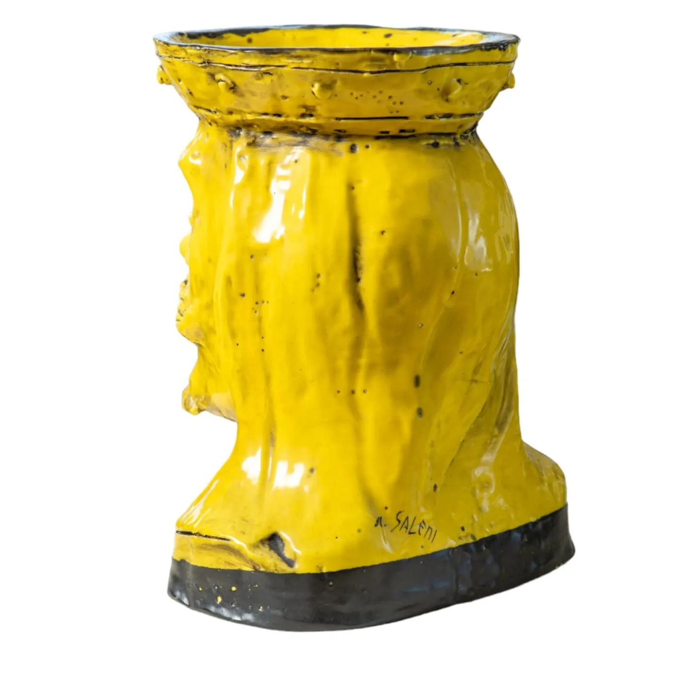 Un Tuffo nel Giallo Vaso antropomorfo in ceramica gialla