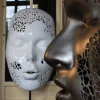 Uomo MASCHERATI Scultura in argento