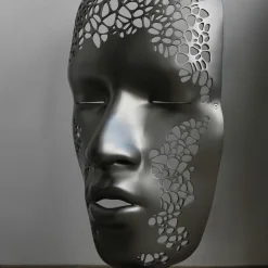 Uomo MASCHERATI Scultura in argento