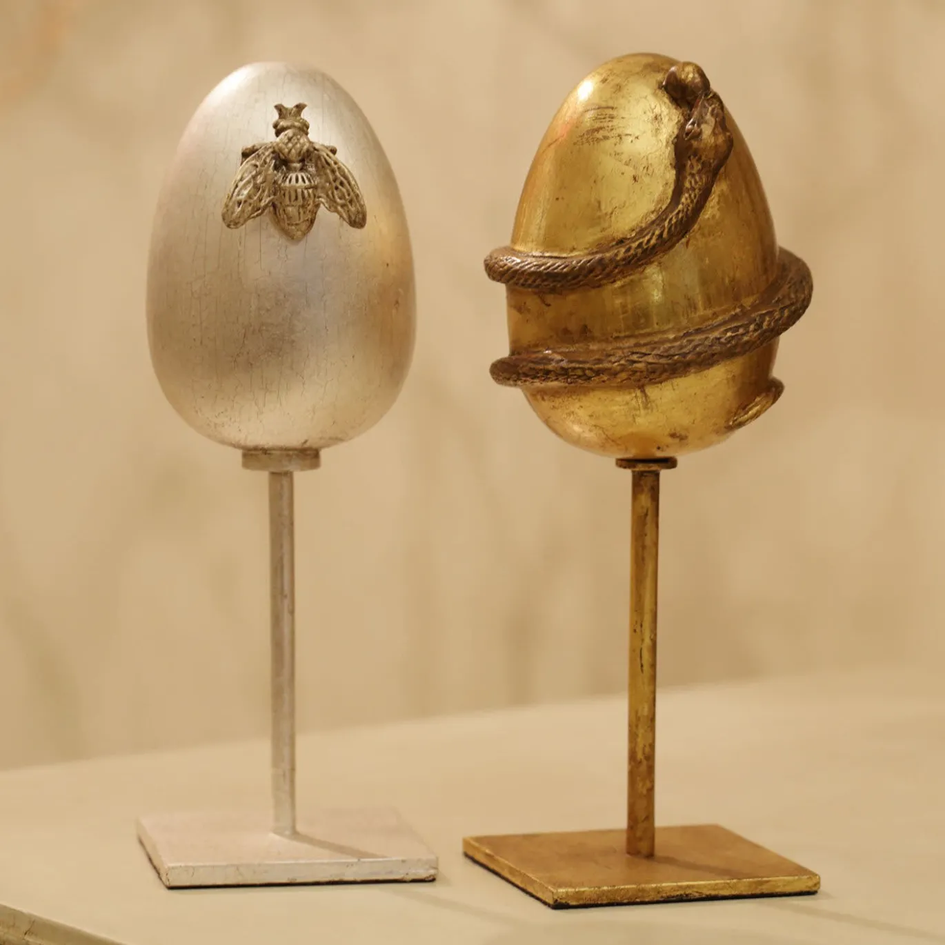 Uovo di Partenope N°5 Oro Piccola Scultura