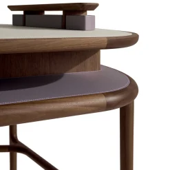 Vanità in legno Canaletto Juliet con top in pelle
