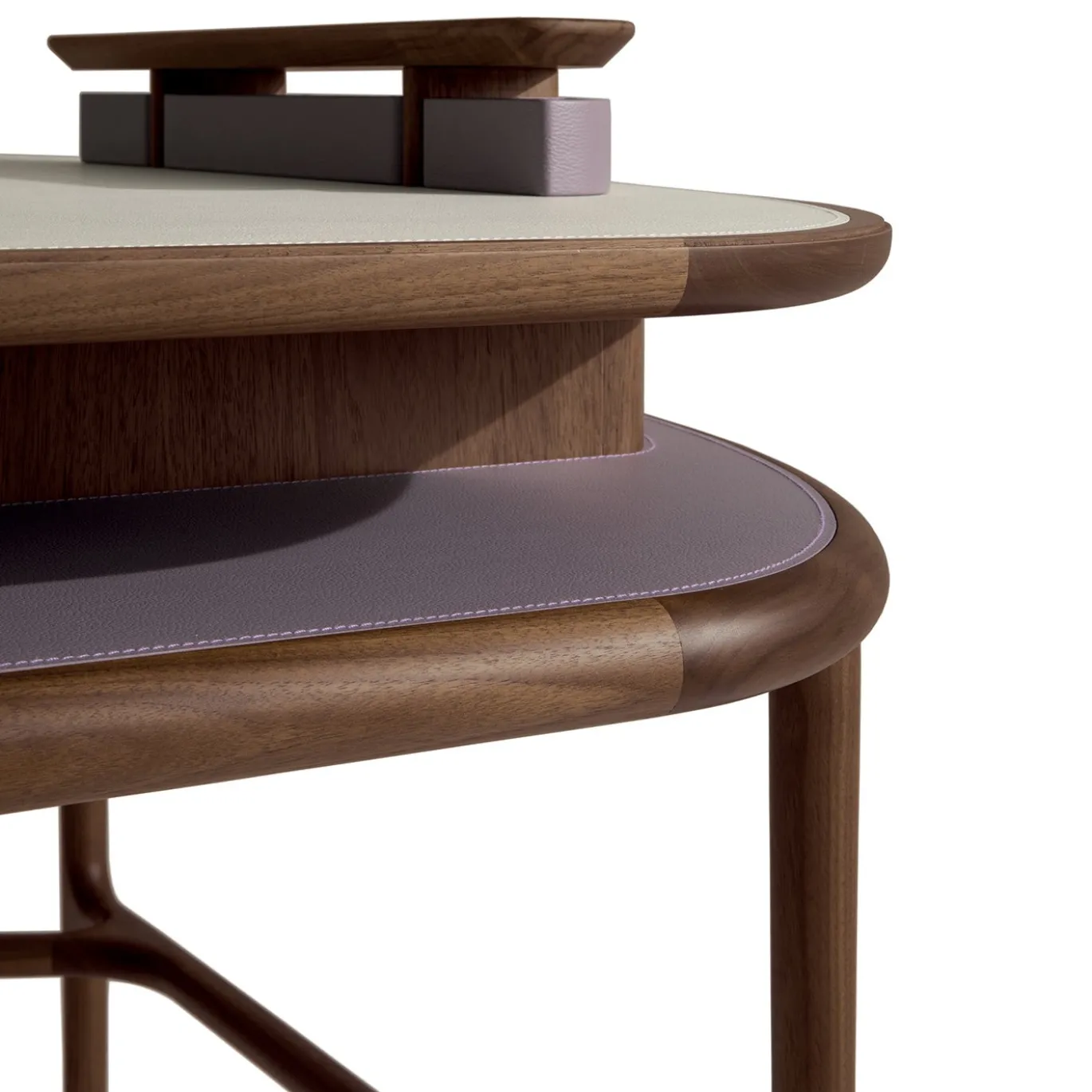 Vanità in legno Canaletto Juliet con top in pelle