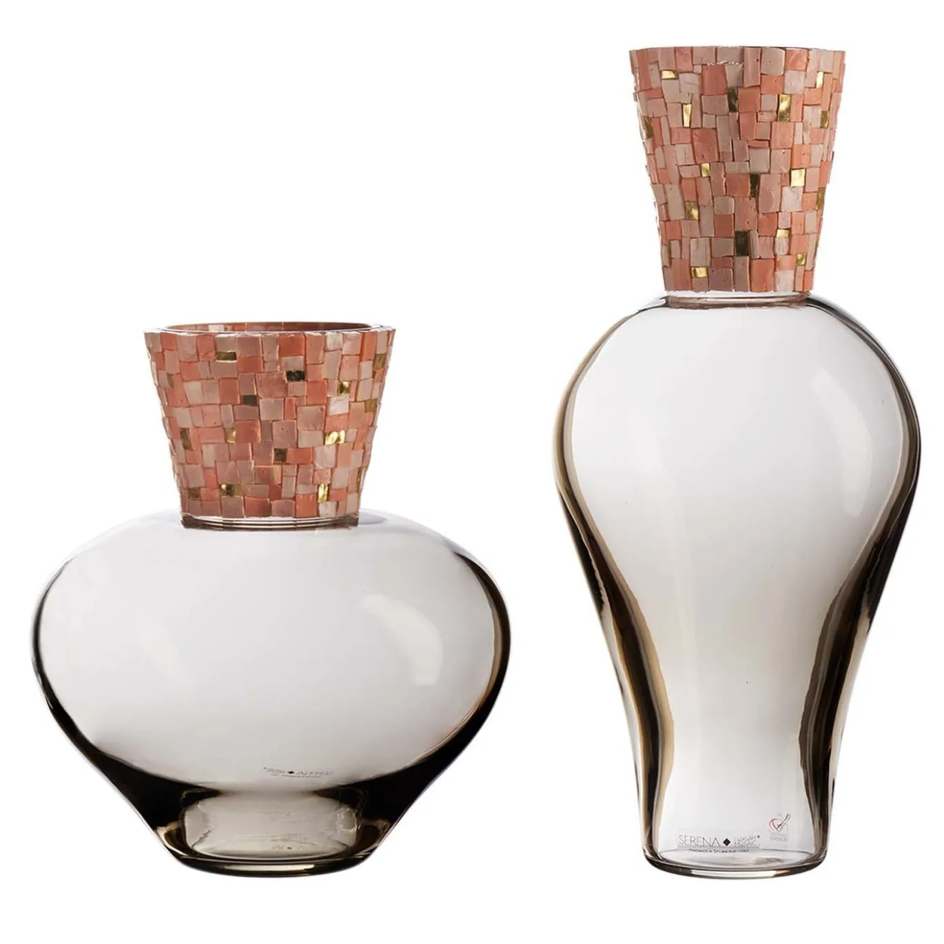 Vasi Corona Diadema grigio e rosa