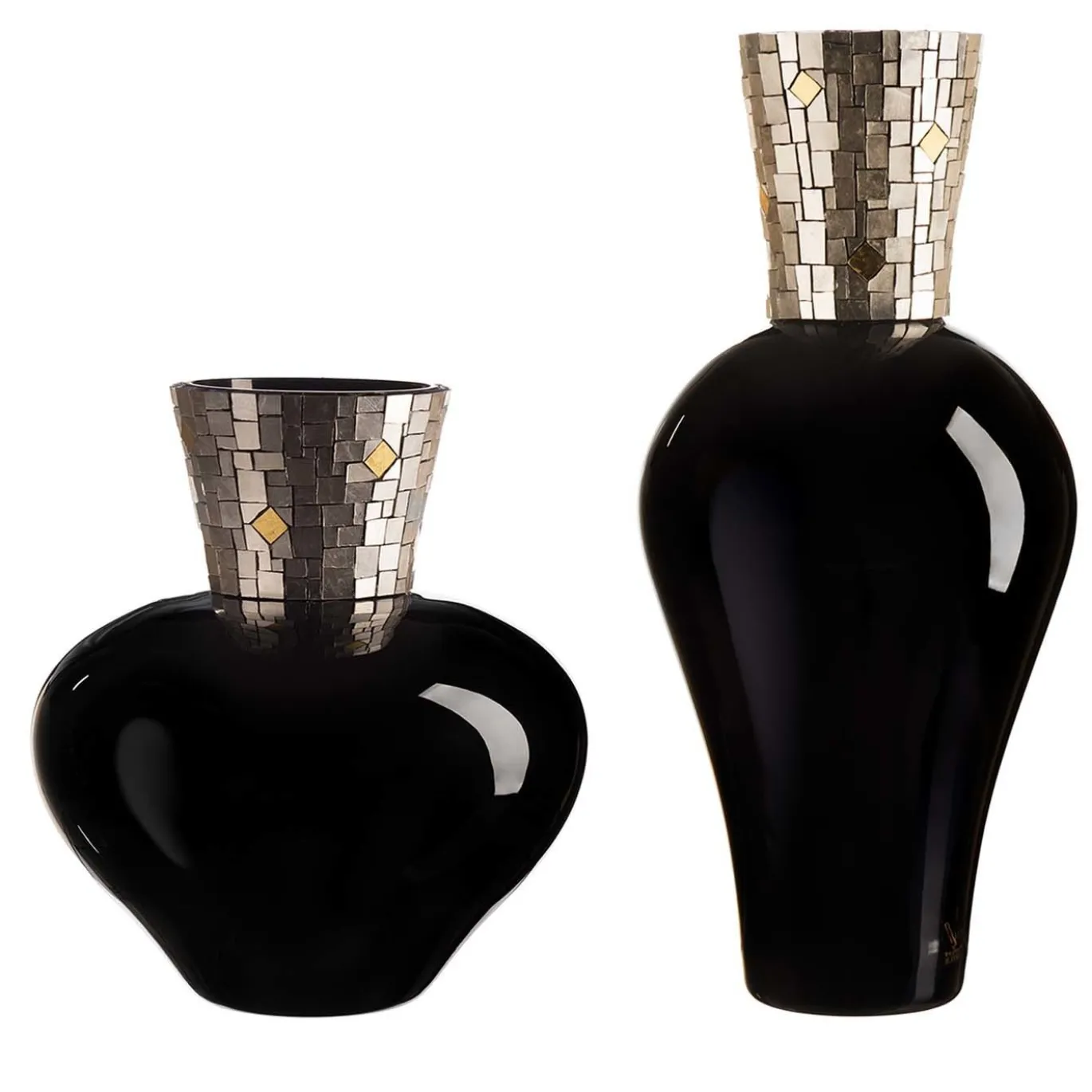 Vasi Corona Diadema in oro bianco e nero
