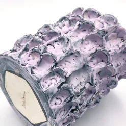 Vaso a bolle e nero opaco Onda Lilac