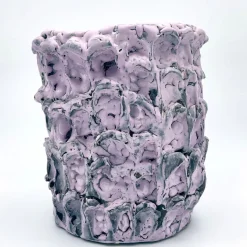 Vaso a bolle e nero opaco Onda Lilac