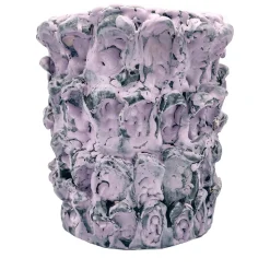 Vaso a bolle e nero opaco Onda Lilac