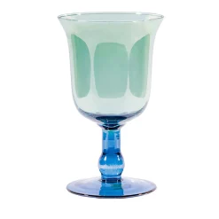 Vaso a calice medio blu-verde