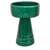 Vaso a coppa in maiolica siciliana verde smeraldo