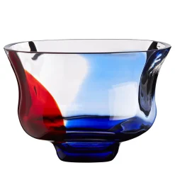 Vaso Affresco blu e rosso