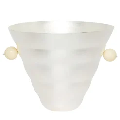 Vaso affusolato Michelin in ottone placcato argento