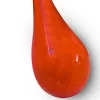 Vaso a forma di goccia arancione Bolle