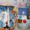 Vaso Afrodite blu