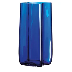Vaso alto a balze blu Bosco di Carlo Moretti