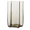 Vaso alto a balze Bosco, marrone chiaro, di Carlo Moretti