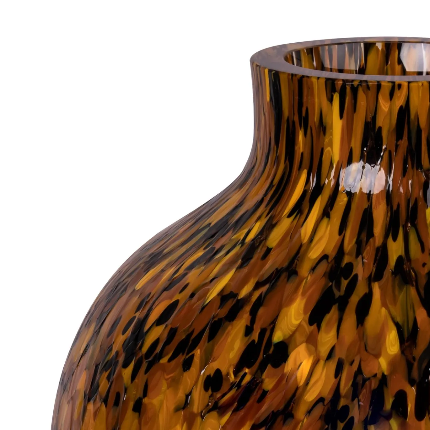 Vaso Alto in Vetro di Murano Leopardo Olla