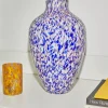Vaso Alto in Vetro di Murano Viola e Avorio Olla