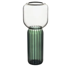 Vaso alto in vetro verde Lollo