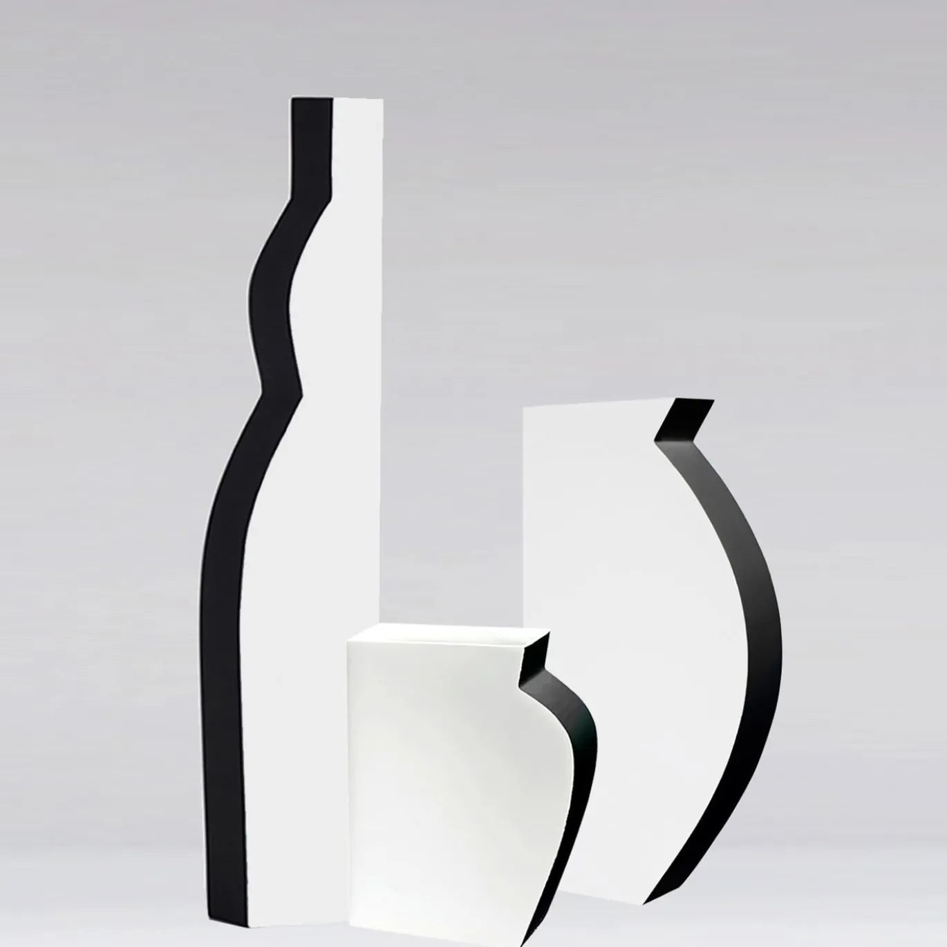 Vaso alto Pacay in bianco e nero