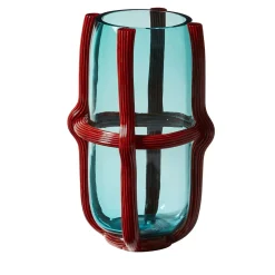 Vaso alto Sestiere rosso e turchese di Patricia Urquiola