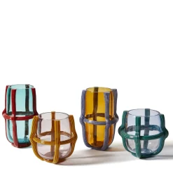 Vaso alto Sestiere viola e senape di Patricia Urquiola